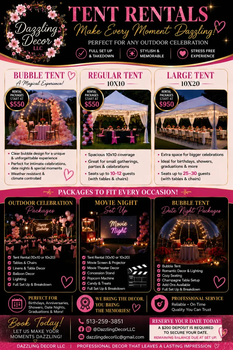 Tent rental for all occasions