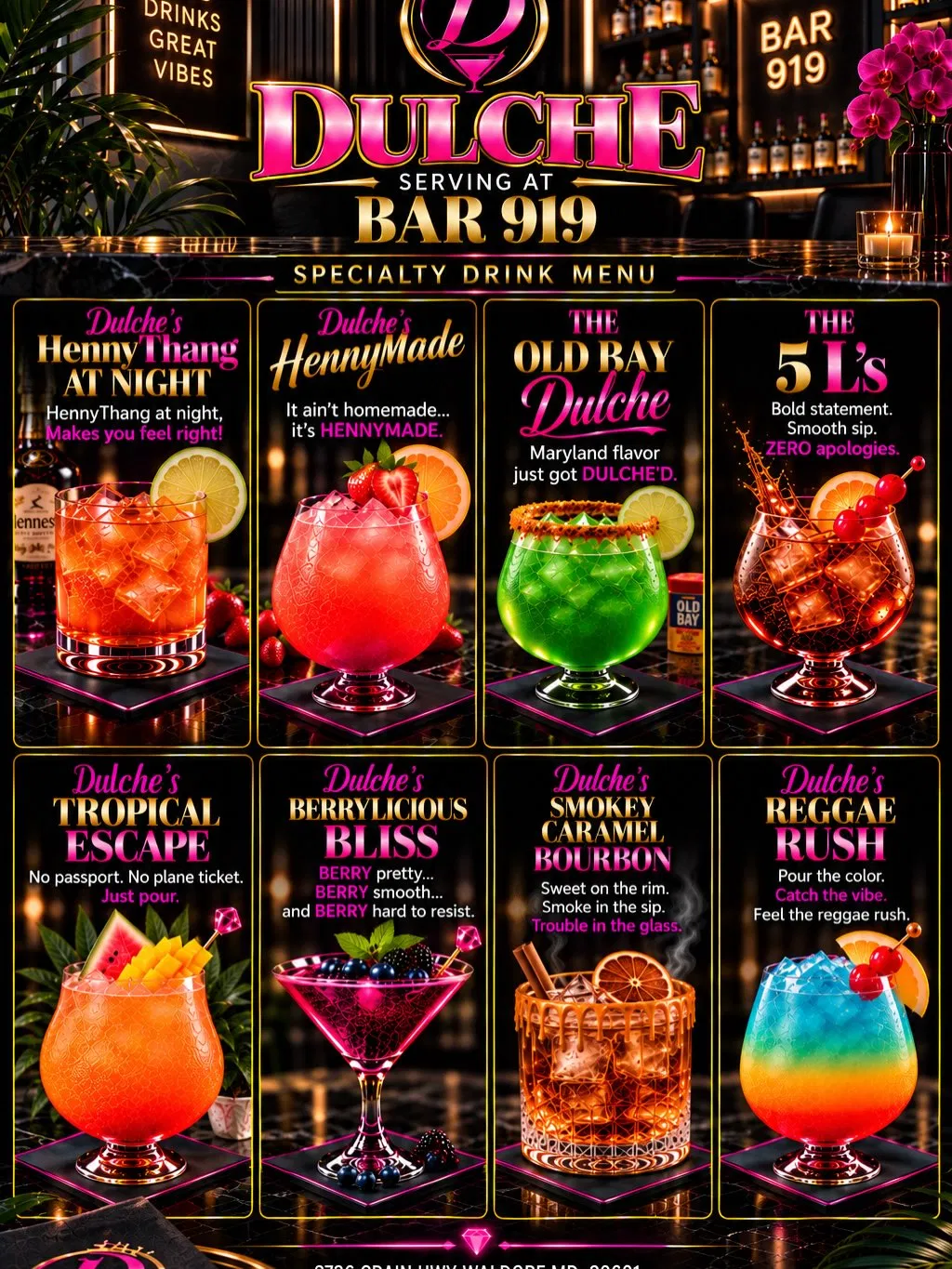 Specialty cocktail pouches